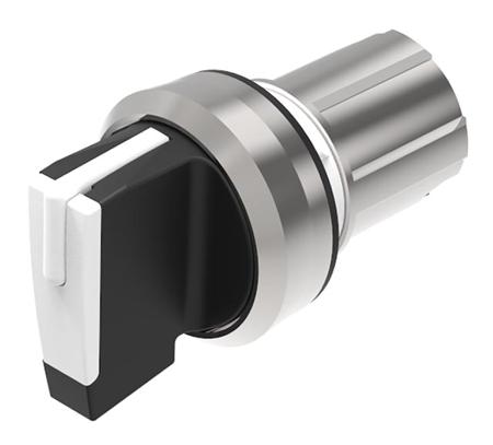 45-2819.2C90.003 EAO Series 45 Series 3 Position Selector Switch Head, 22.3mm Cutout, White Handle