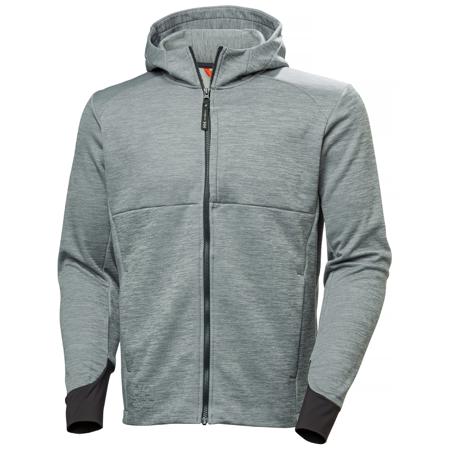 79232_930-M Helly Hansen Tech Melange Grey Jacket Front Zip, M 1 EA