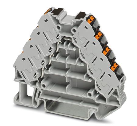 3270125 Phoenix Contact  PTRV 4-PV /BK Series Grey, 0.14 → 2.5mm², Push In Termination
