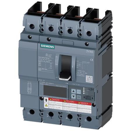 3VA6210-8JT41-0AA0 Siemens, Sentron MCCB Molded Case Circuit Breaker 4P 100A, Breaking Capacity 3 kA