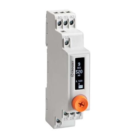 DZ1R08MV1 Crouzet DZ1R Series DIN Rail Mount Timer Relay, 12 → 240V ac/dc, 1-Contact, 0.001 → 9.999 s, 1 s →