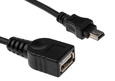 USBMUSBFM1 StarTech.com USB 2.0, Female USB A to Male Mini USB B, 480Mbps, 300mm