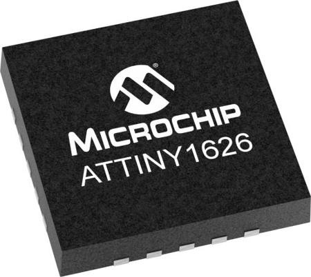 ATTINY1626-MUR Microchip 12 bit ADC, ATTINY16 Microcontroller, 20MHz, 16 KB RAM, 20-Pin VQFN