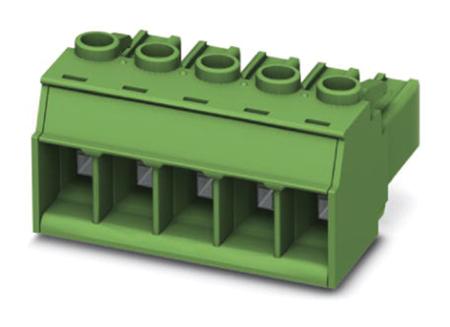 1777804 Phoenix Contact, 7.62mm Pitch, PC 5/10-ST1-7.62, 10 Way, Pluggable Terminal Block, Plug, Screw Termination,