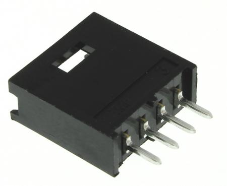 280371-2 TE Connectivity AMPMODU MOD II Series Straight Through Hole PCB Header, 4 Contact(s), 2.54 mm Pitch, 1 Row, Shrouded