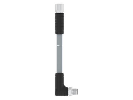 T4162AB9L25-003 TE Connectivity M12 L-Code Right Angle Male M12 to Straight Female M12 Sensor Actuator Cable, Nylon, 1.5m