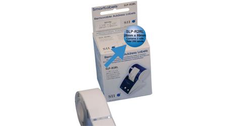 SLP-R2RL Seiko Instruments SLP White Label Roll, 28mm Width, 89mm Height, 130Per Pack Qty