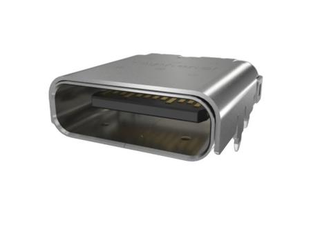 12401824E412A Amphenol Communications Solutions Right Angle, Top Mount, Receptacle Type Type C USB3.2 USB C Connector