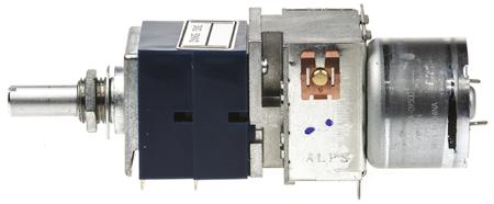RK27112MC01P Alps Rotary Carbon Potentiometer with a 6 mm Dia. Shaft, 50kΩ, ±20%, 0.05W, Logarithmic
