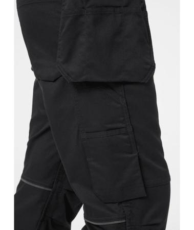 77521_990-C68 Helly Hansen Manchester Black Men's Cotton, Polyester Lightweight, Stretchy Work Trousers 50in, 128cm Waist