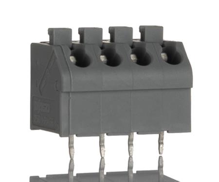 250-504 WAGO 250 Series PCB Terminal Block, 4-Pole, Female, 4-Way, PCB Mount, 10 (CSA) A, 10 (UL) A, 17.5 (IEC/EN 60664-1) A