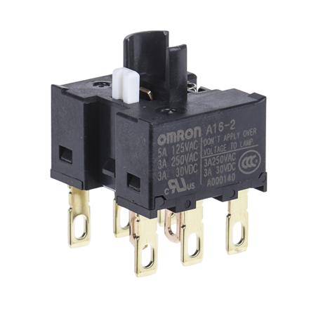 A16-2 Omron Contact Block for Use with Push Button Switch, 2CO
