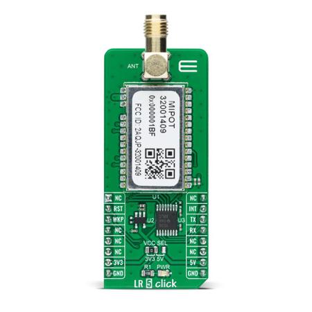 MIKROE-4618 MikroElektronika LR 5 Click 32001409, TXB0106 LoRa Add On Board for mikroBUS socket 902 → 928MHz