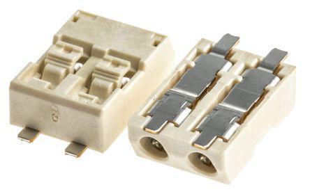 104188-0210 Molex Lite-Trap Series 4mm Pitch Straight PCB Connector, Surface Mount, 2 Way