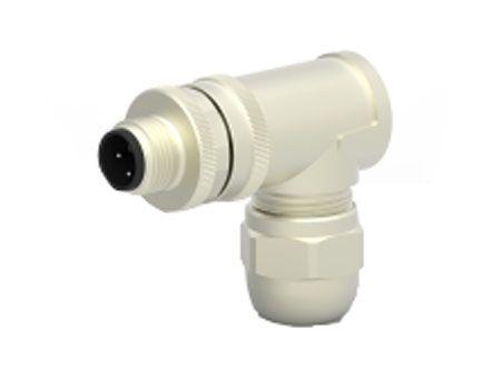 T4113012031-000 TE Connectivity T411 Series, 3 Pole Cable Mount M12 Circular Connector Plug, Male Contacts, IP67, IP68