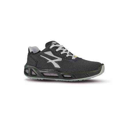 0RC20376-43 UPower RAPTOR Men's Black, Grey Aluminium Toe Capped Safety Shoes, UK 9, EU 43