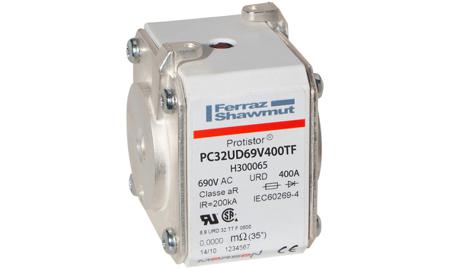 H300065 Mersen 400A size 32 FF Square Body Fuse, aR, 700V