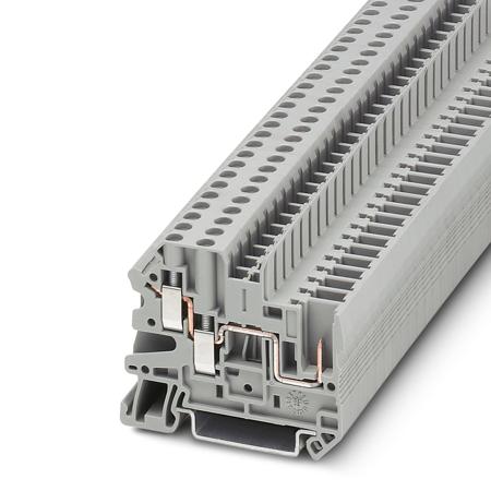 3060267 Phoenix Contact  UT 4-TWIN/ 1P Series Grey, Single-Level, Screw Termination