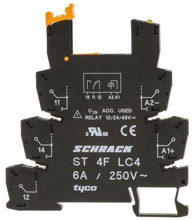 ST4FLC4 TE Connectivity Relay Socket, 24V dc for use with SNR Series