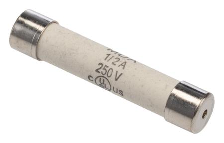 MDA-1-2-R Eaton 500mA T Ceramic Cartridge Fuse, 6.3 x 32mm