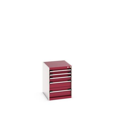 40018027-24V Bott 5 Cabinet, Steel, 700mm x 650mm x 525mm, Red