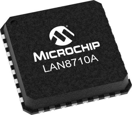 LAN8710AI-EZK-ABC Microchip , Ethernet Transceiver, 100Mbps MII, RMII, 3.3 V, 32-Pin QFN