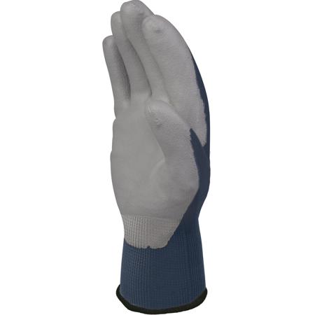 VE702GREEN07 Delta Plus VE702GREEN Blue Polyester Abrasion Resistant, Cut Resistant, Puncture Resistant Gloves, Size 7, Polyurethane