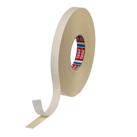 04954-00035-00 Tesa  White Double Sided Tape, 0.43mm Thick, 5.7 N/cm, Cloth Backing, 19mm x 50m