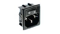 1-1609112-8 TE Connectivity Male Flange Mount IEC Filter , Faston