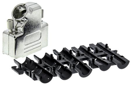 09670150333 HARTING D-Sub Series Metal Right Angle D Sub Backshell, 15 Way