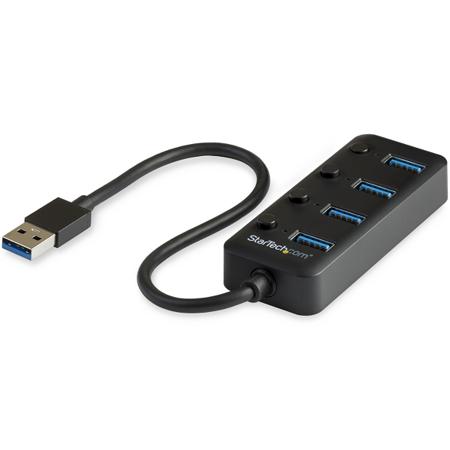 HB30A4AIB StarTech.com 4 Port USB 3.0 USB A  Hub, USB Bus Powered, 85 mm x 34.9 mm x 1.9cm