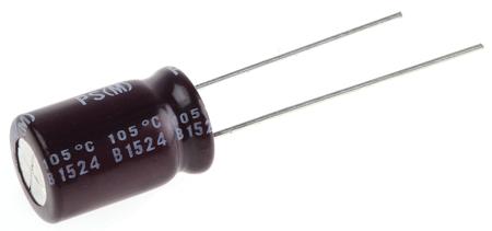 UPS2A470MPD Nichicon 47μF Aluminium Electrolytic Capacitor 100V dc, Radial, Through Hole -