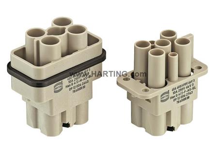 09120062766 HARTING Heavy Duty Power Connector Insert, 40A, Female, Han Q Series, 6 Contacts