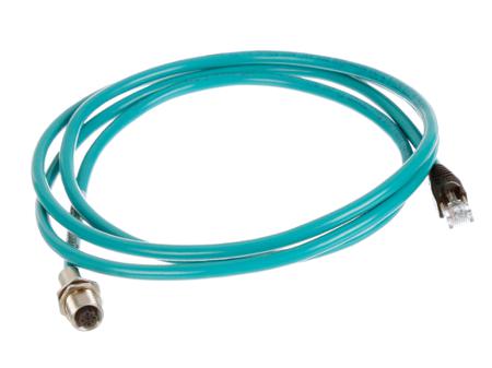 1300580025 Molex130058, 1m, Blue M12 to Female RJ45 Male, Unshielded Unshielded, Terminated PVC Sheath