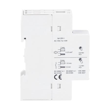 CN2020220 MODULAR CONT. 1M 20A AC1 2P 220/230V