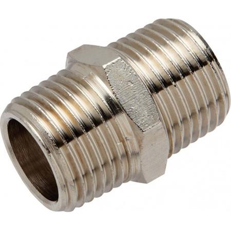 PN-2136 SAM Threaded Fitting, Straight Threaded Nipple, Male 3/8in to Male 3/8in