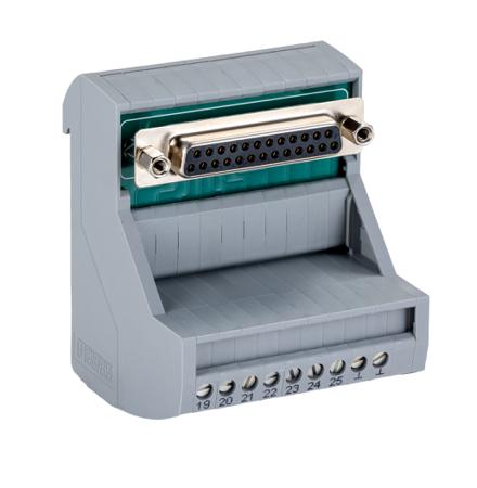 2315188 Phoenix Contact VIP Series 25-Contact Female Interface Module, D-sub Connector, DIN Rail Mount, 2A