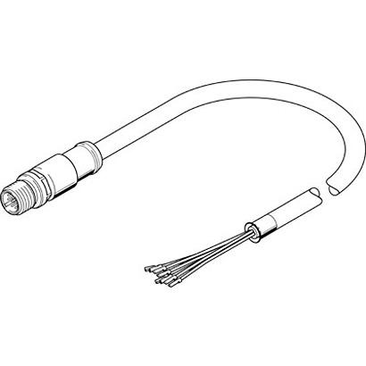 NEBS-SM12G12-E-0-5-N-LE12 Festo NEBS Series Connecting Cable for Use with Pressure Sensor, 0 → 30 V