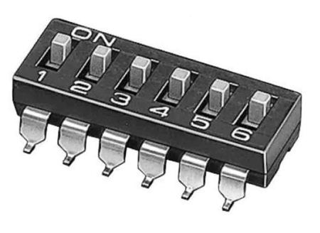 A6S-1102-PH 1 Way Surface Mount DIP Switch SPST, IP40