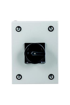 197357-P1-32-SE1-SVB-SW Eaton 3 Pole Surface Mount Isolator Switch - 32A Maximum Current, 15kW Power Rating, IP65
