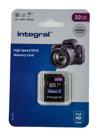 INSDH32G-100V10 Integral Memory 32 GB SDHC SD Card, Class 10, UHS-1 U1