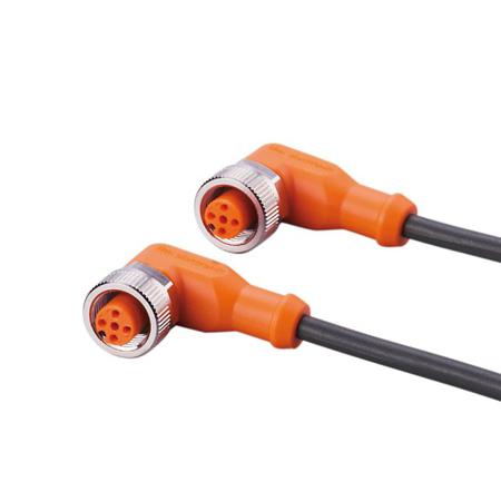 EVC564 ifm electronic Male 4 way M12 to Female 5 way M12 Communication Cable, 0.8 m