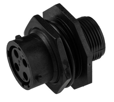 UTS7124S Souriau Sunbank by Eaton Circular Connector, 4 Contacts, Panel, Standard Connector, Plug, Female, IP68, IP69K, UTS