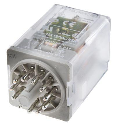 R15-2013-23-1024-WTL Relpol 3PDT Plug In Non-Latching Relay, 24V dc Coil, 10 A