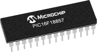 PIC16F18857-I-SP Microchip PIC16F18857-I/SP, 8bit 8 bit CPU Microcontroller, 32MHz, 56 kB Flash, 28-Pin SPDIP