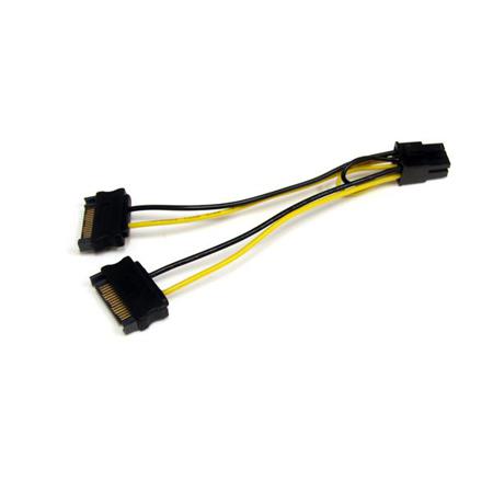 SATPCIEXADAP StarTech.com Male SATA Power to Female PCIe  Cable, 6in