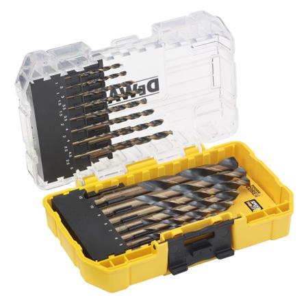 DT70729-QZ DeWALT 23-Piece Twist Drill Bit Set for Multi-Material, 12mm Max, 1mm Min, HSS-G Bits
