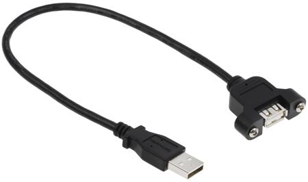 USBPNLAFAM1 StarTech.com USB 2.0, Male USB A to Female USB A, 480Mbps, 300mm