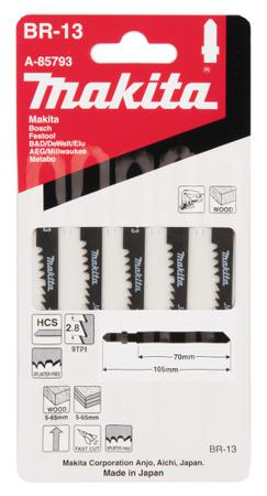A-85793 Makita 64 mm Universal Jigsaw Blade Set, 9 Tooth Pitch