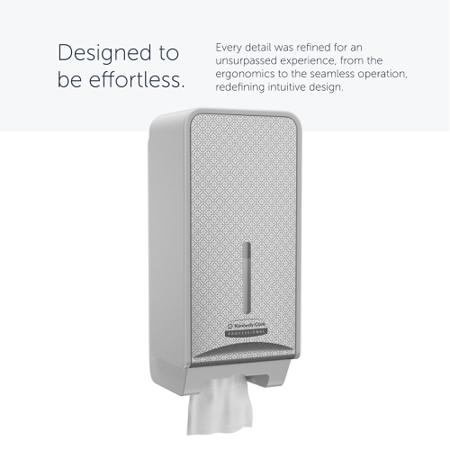 53659 Kimberly Clark Silver Plastic Toilet Paper Dispenser, 32mm x 13.8mm x 14.5mm